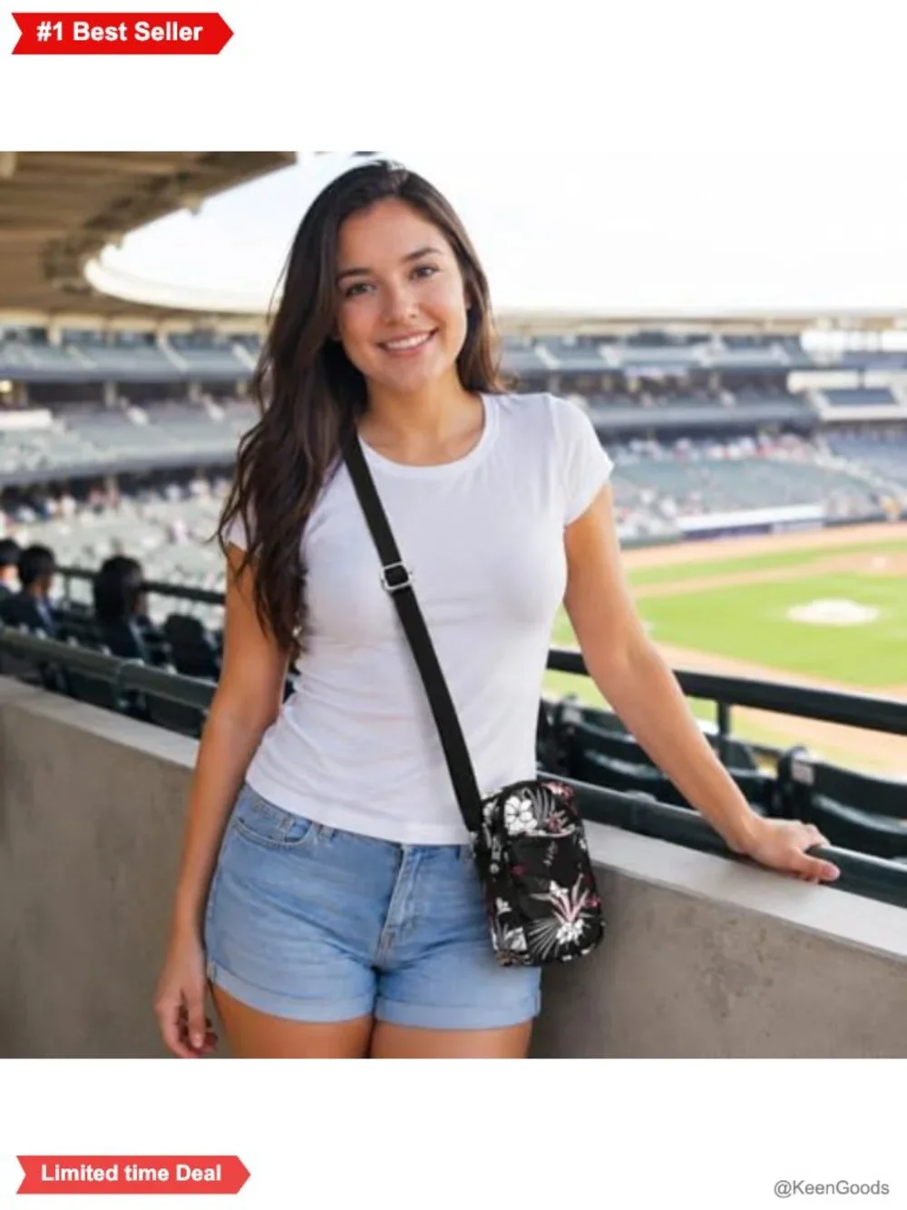 Small Stadium Approved Crossbody Bag Nylon Phone Purse